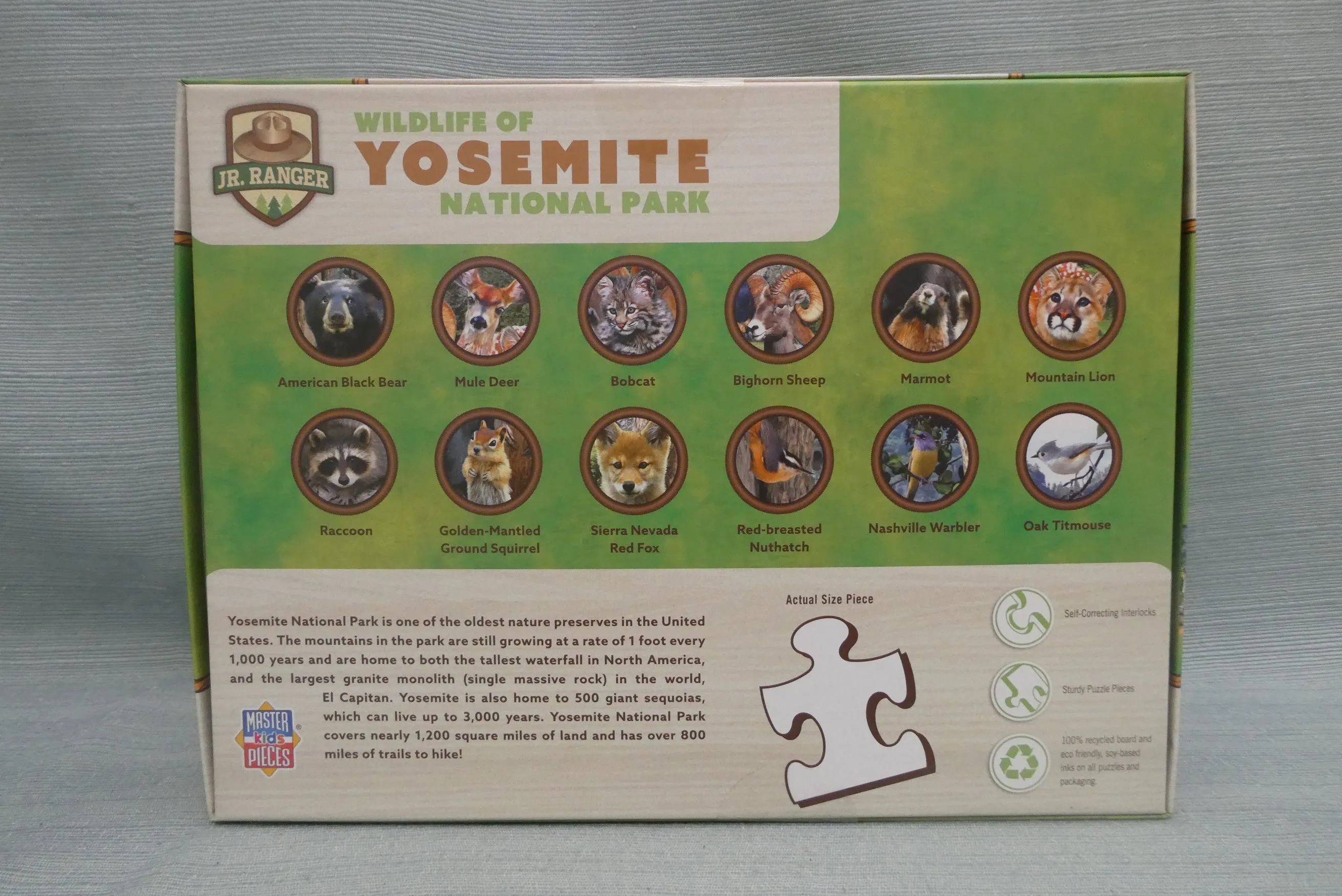 100 Piece Puzzle "Wildlife of Yosemite National Park" - Brand New!