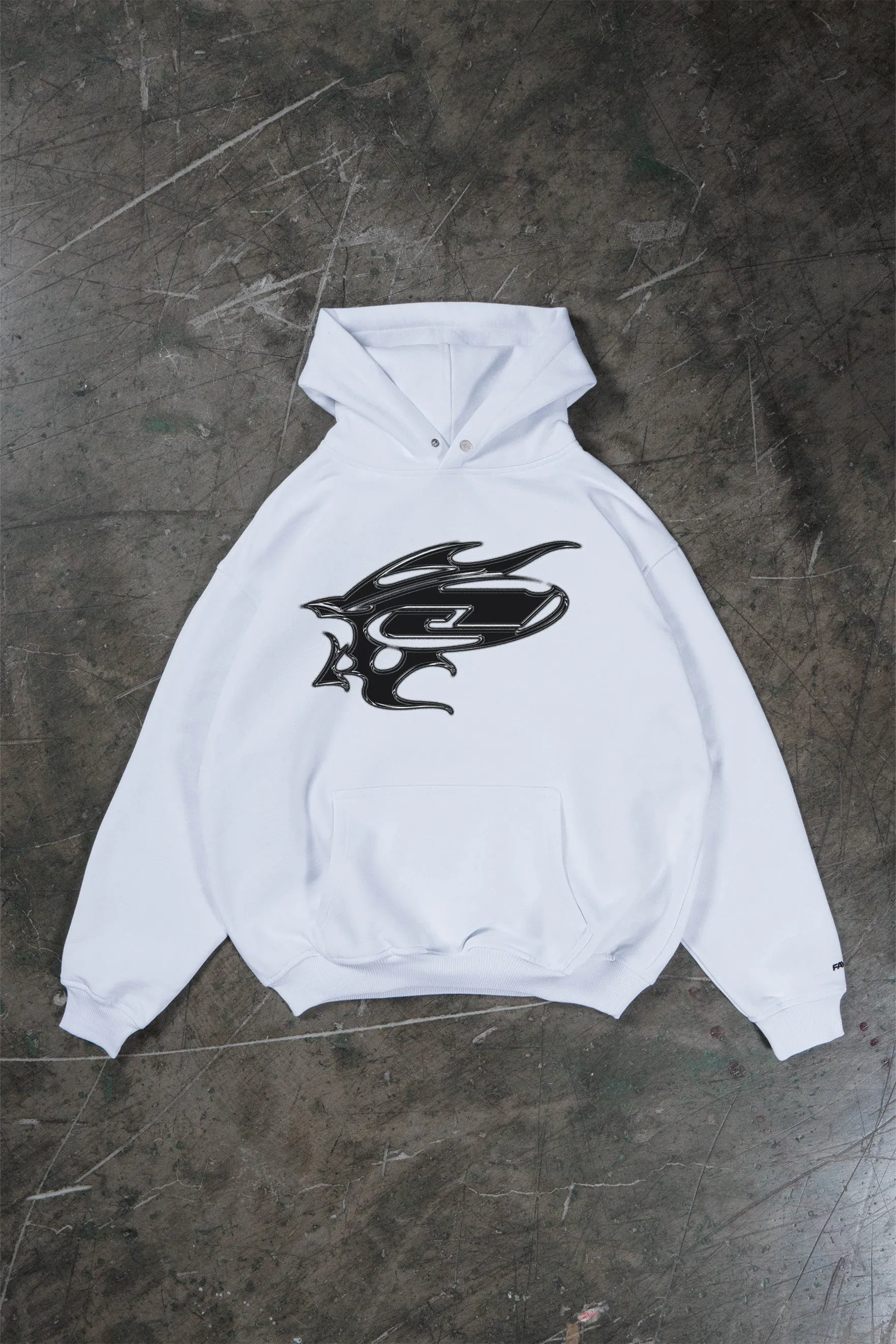 ABSTRAKT BLACK - WHITE HOODIE