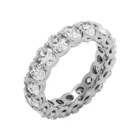 AILA 7 Carat Oval Cut Diamond Eternity Band in Platinum 40 pointer GIA Certified By Mike Nekta SIZE 6