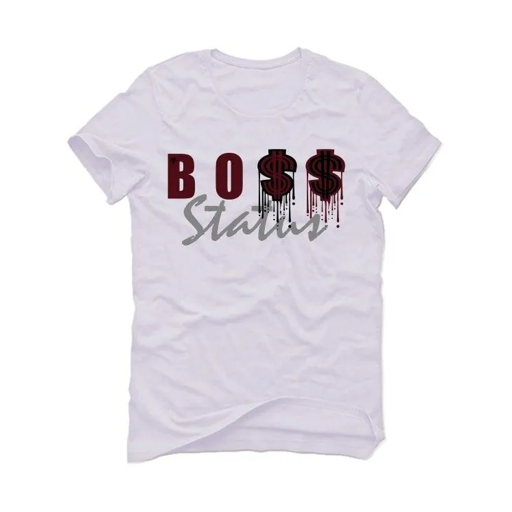 Air Jordan 8 WMNS Burgundy White T-Shirt (Boss Status)