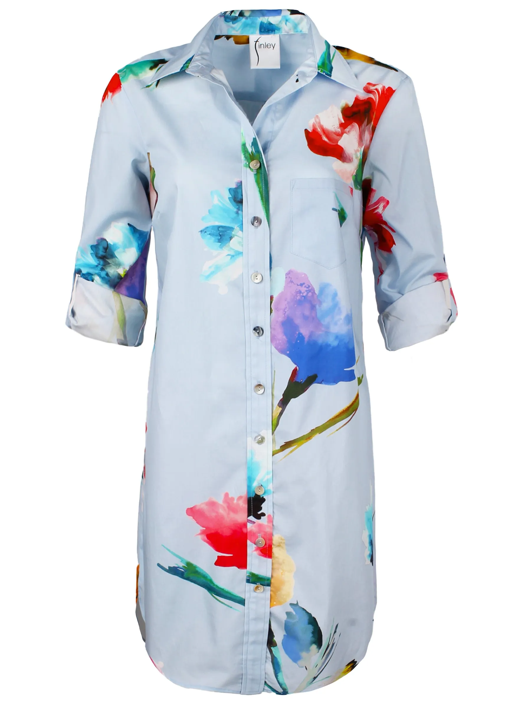 Alex Shirt Dress Blue Sky Floral