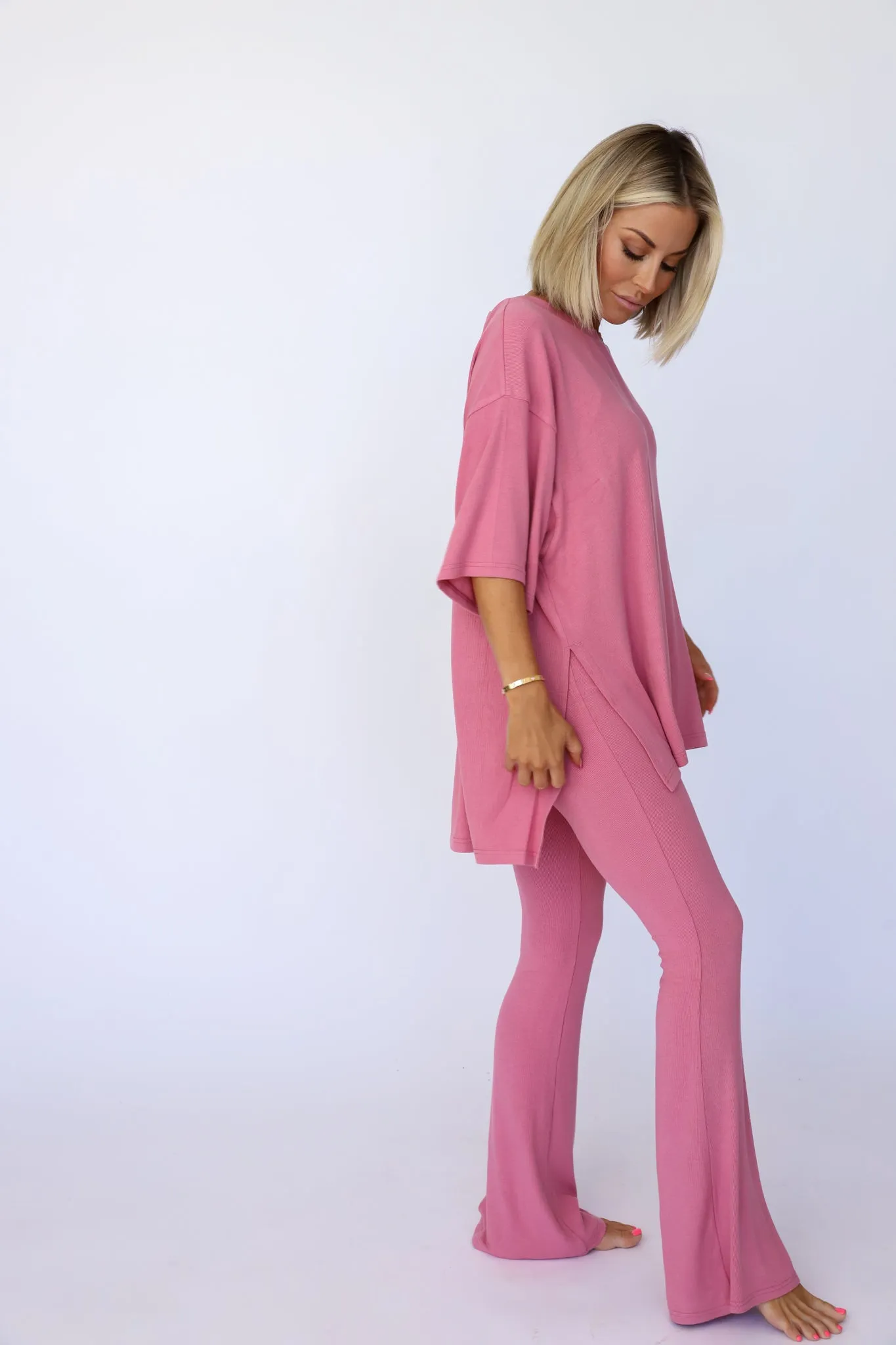 All Weekend Long Pant Set Posh Pink