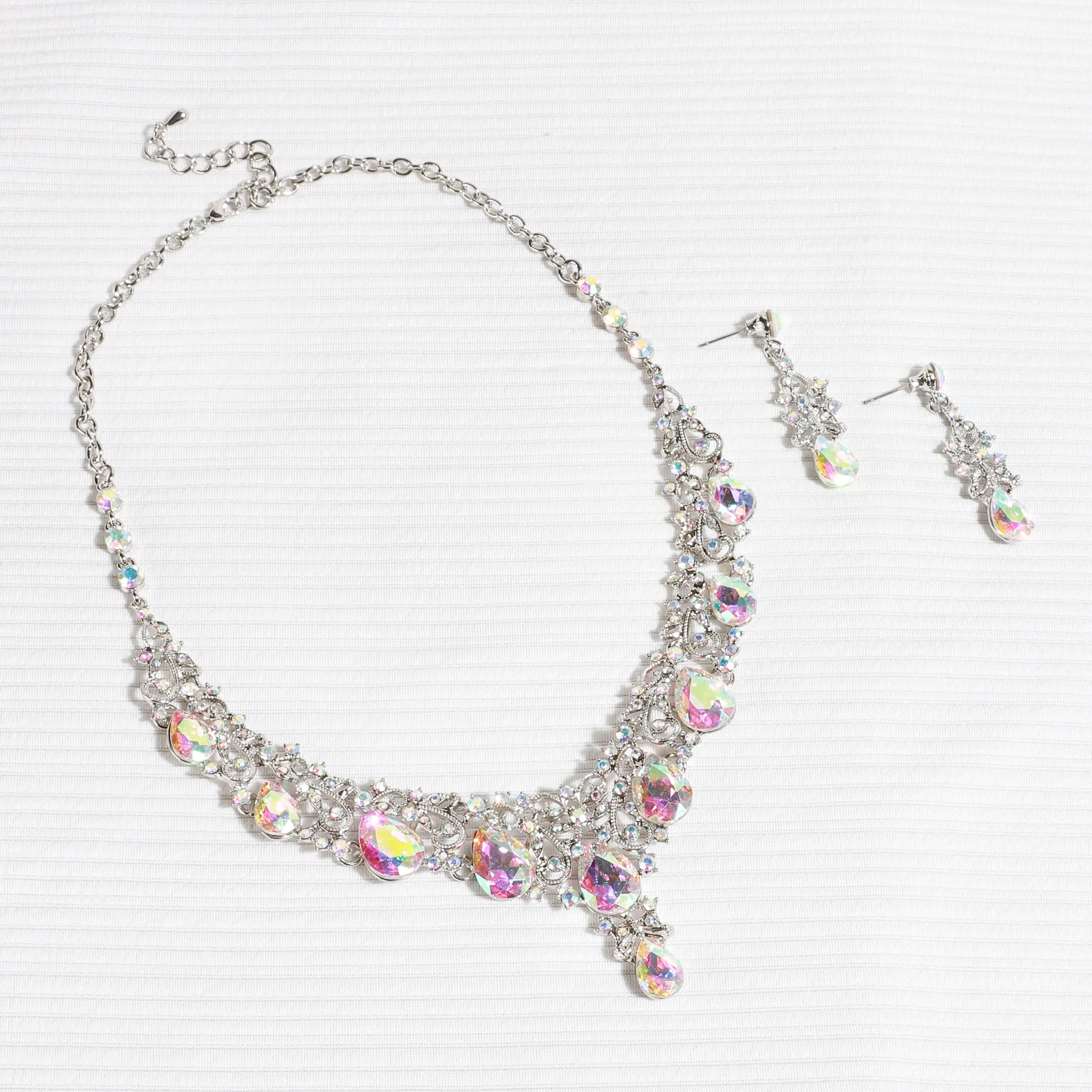 Amalfi Rhinestone Vine Necklace & Earring Set