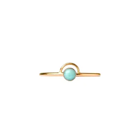 Amazonite Arc 14k Gold Fill Ring Handmade Stacking Sun Ring