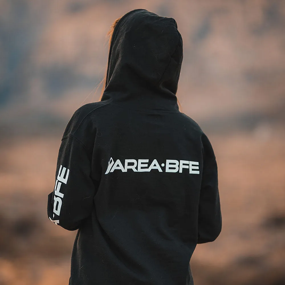 AreaBFE Logo Zip Up Hooded Sweatshirt Unisex