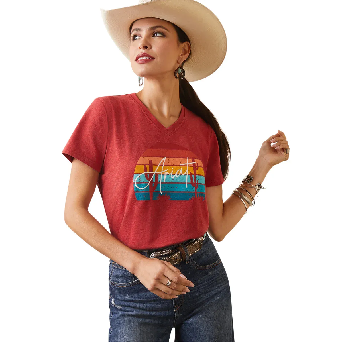 Ariat R.E.A.L Aura Orange Horizon T-Shirt