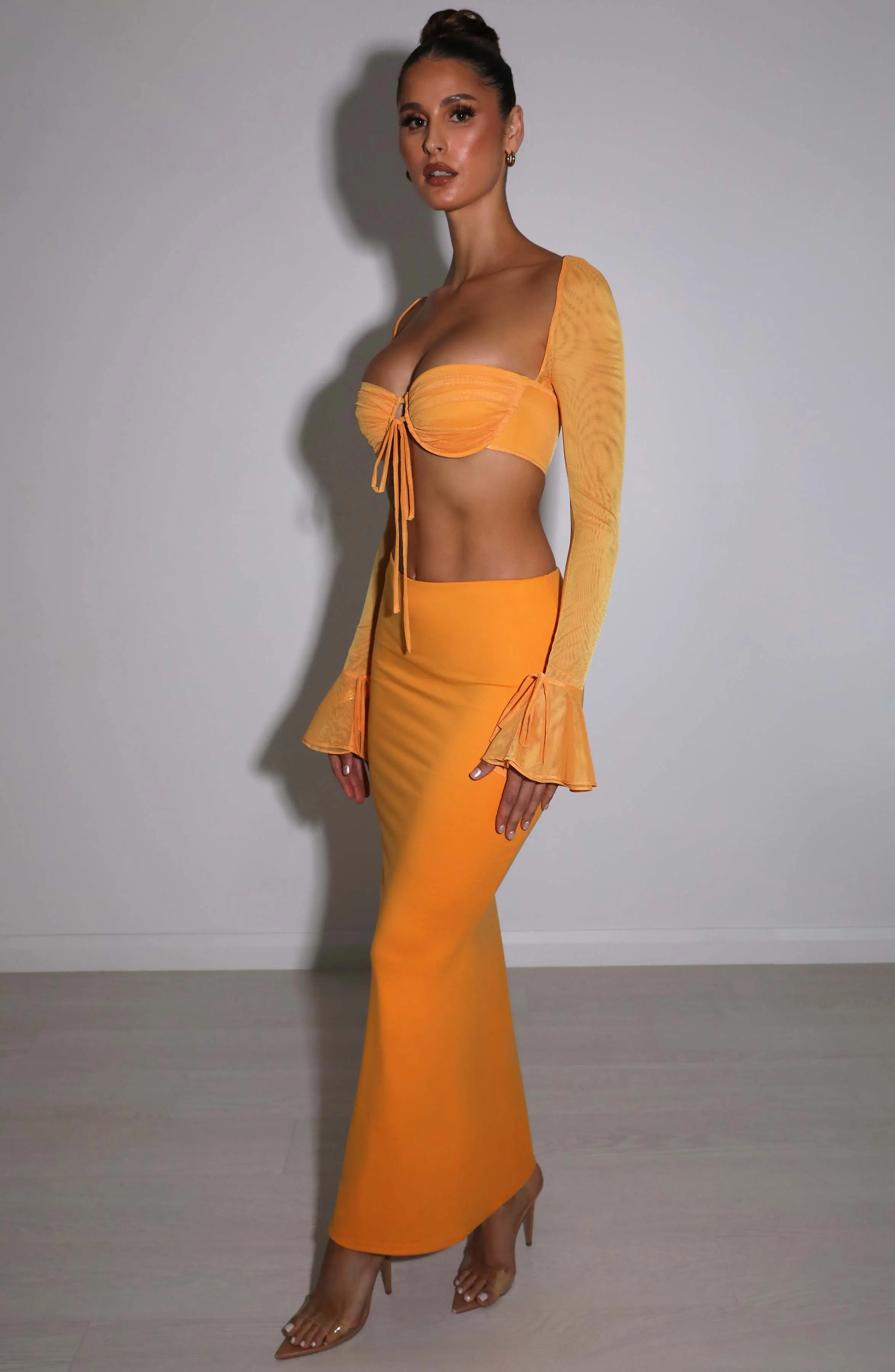 Astrid Maxi Skirt - Tangerine