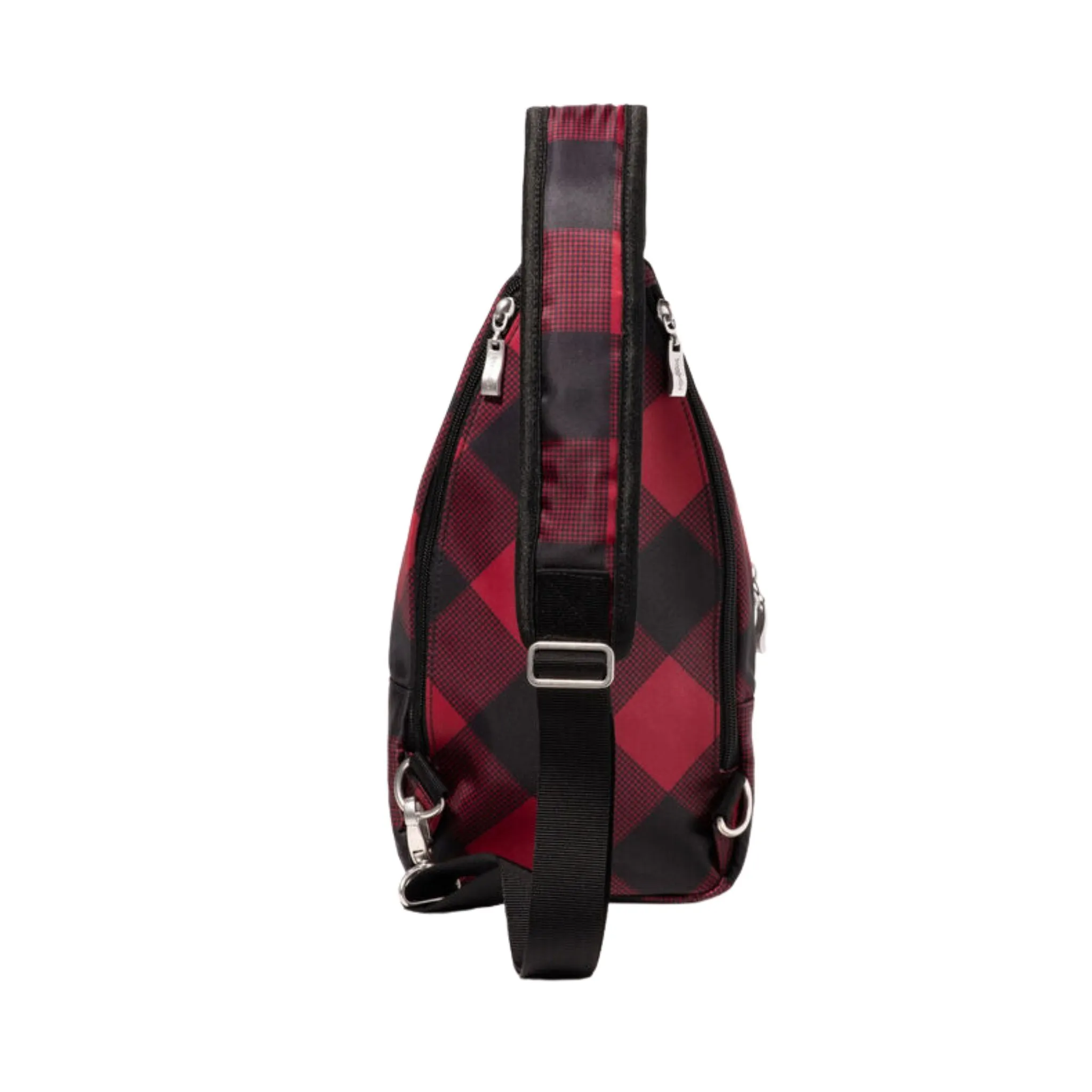 Baggallini Central Park Sling - Red Buffalo Plaid