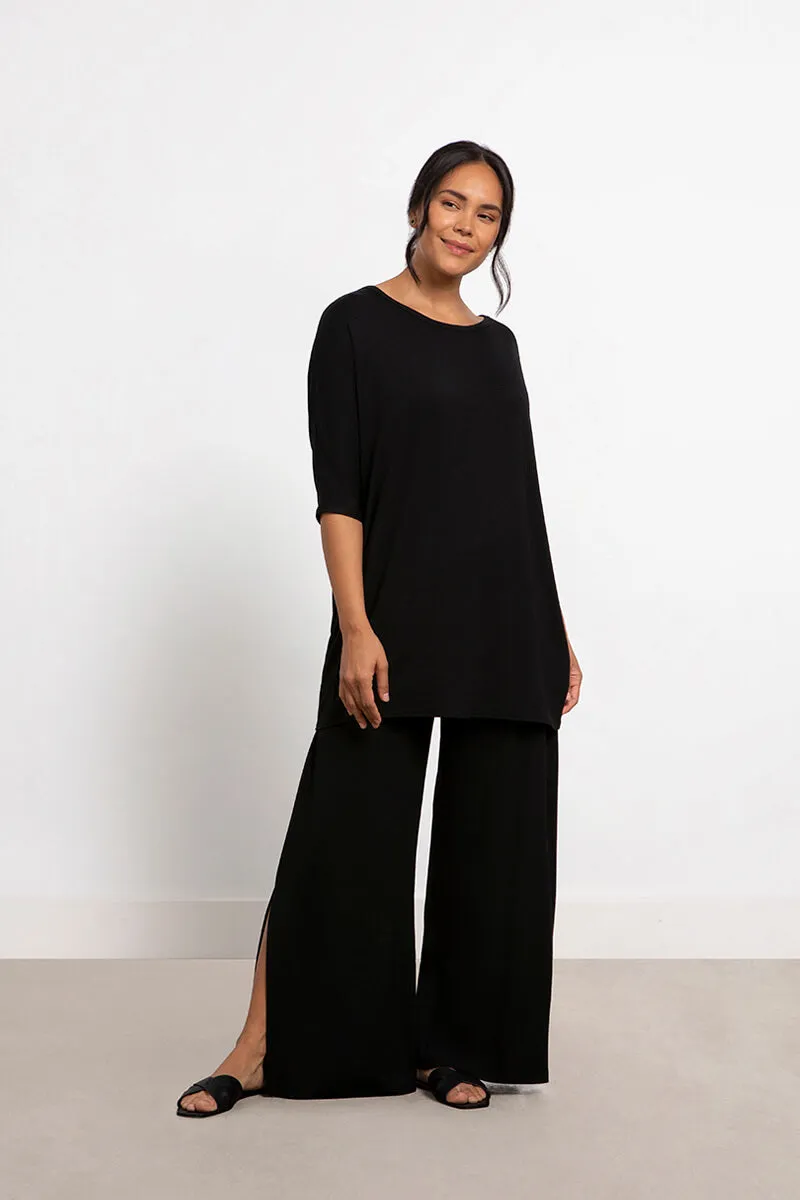 Bamboo Crisscross Tunic | Black