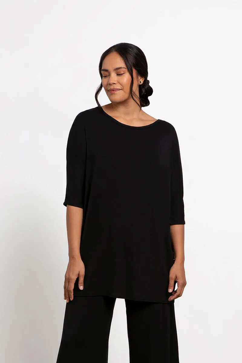 Bamboo Crisscross Tunic | Black