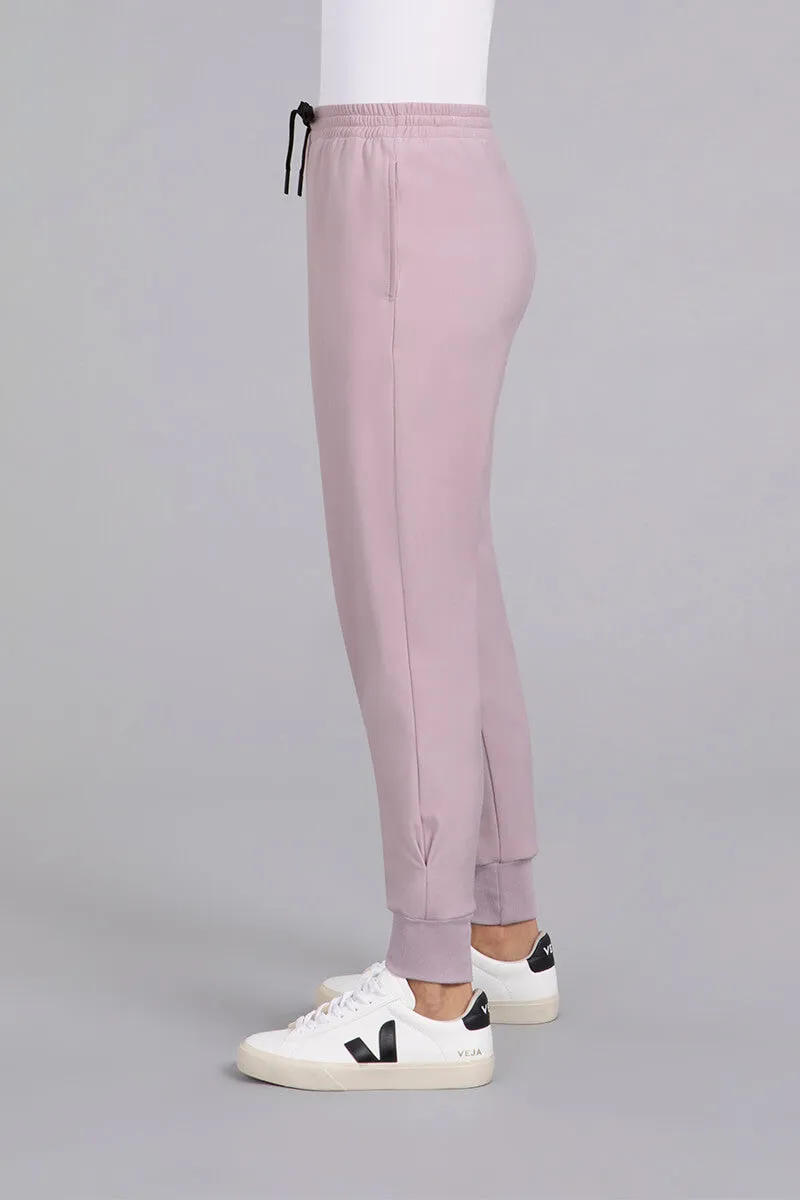 Bamboo Fleece Pleat Hem Jogger | Lilac