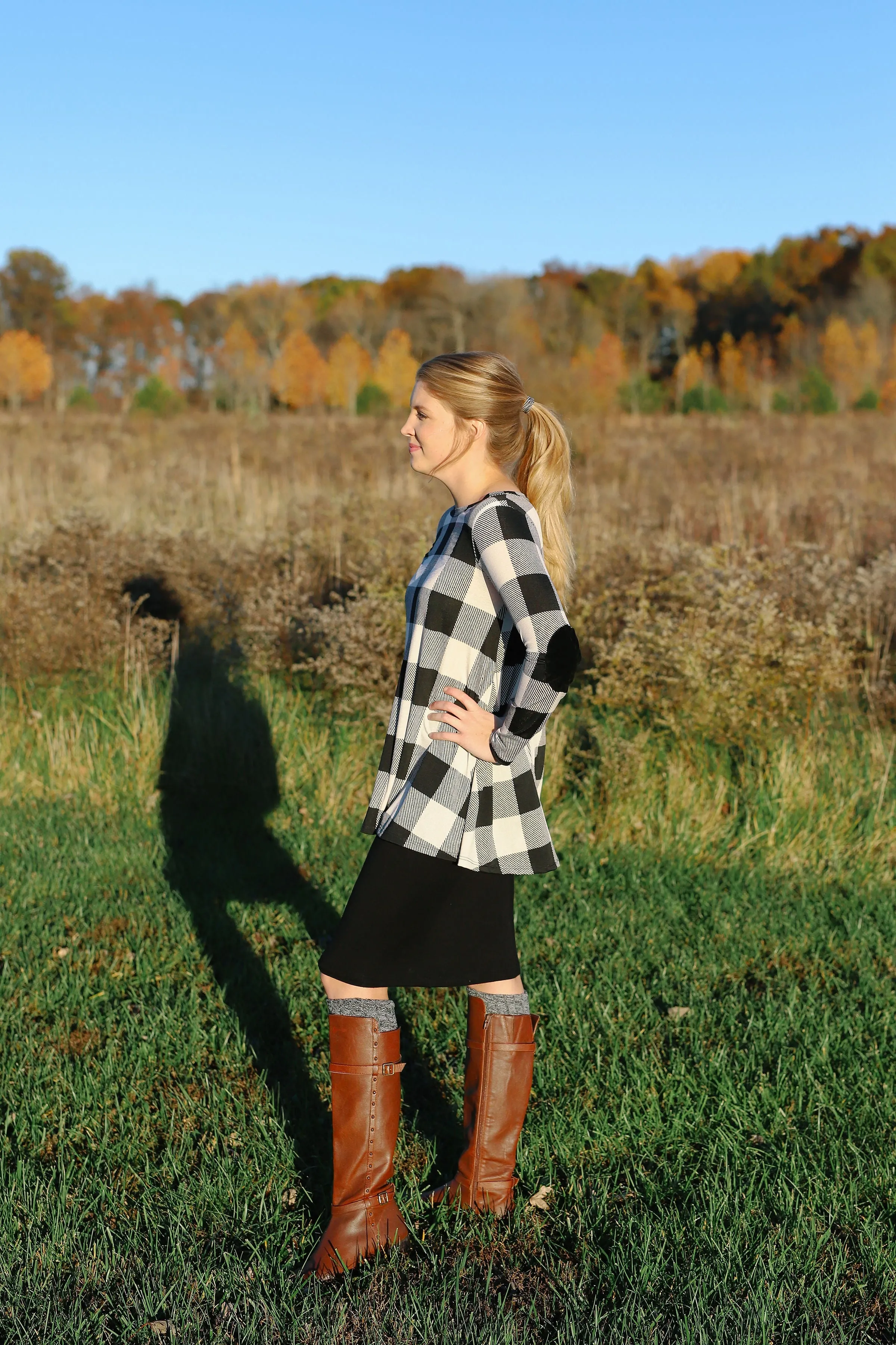 Basic Buffalo Tunic Top in Plus Size