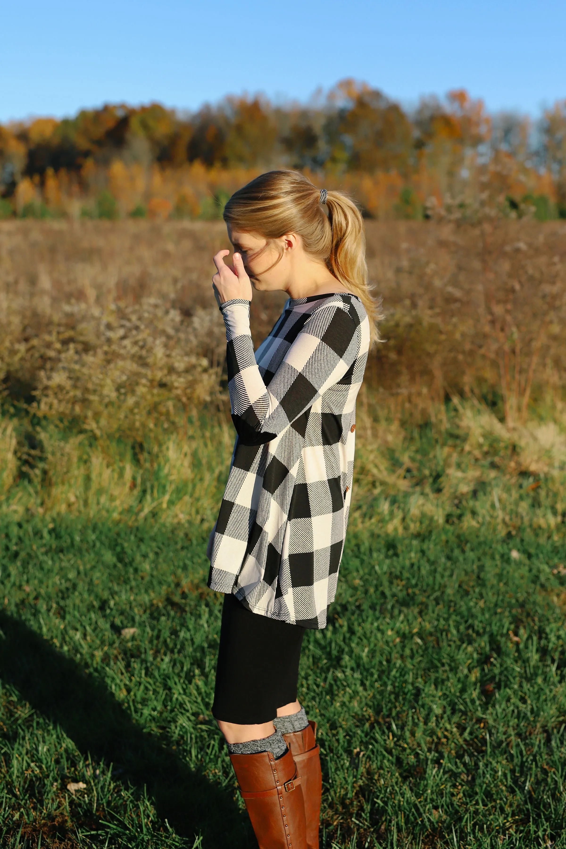 Basic Buffalo Tunic Top in Plus Size