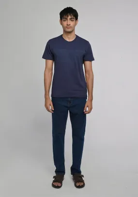 Basic Jersey Round Neck Blue T-Shirt