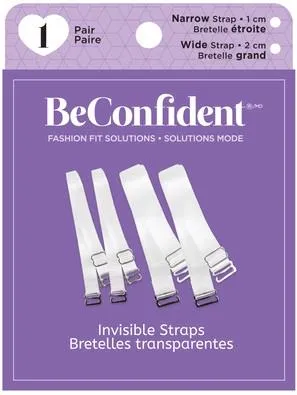 Be Confident Clear Bra Straps 3/8"