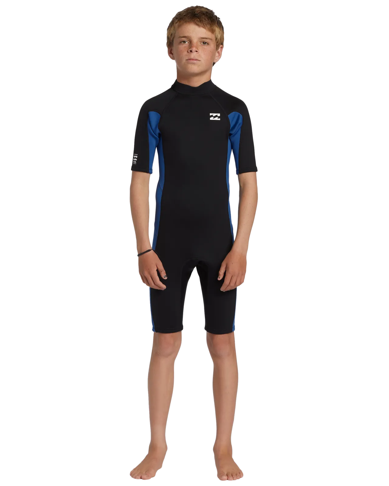 Billabong Kids 2mm Foil Back Zip Short Sleeve Shortie Springsuit Wetsuit