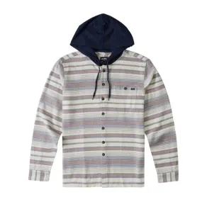 Billabong Men's Baja Hooded Flannel Long Sleeve Shirt - Chino