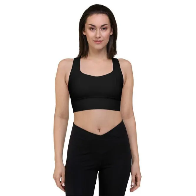 Black Longline sports bra