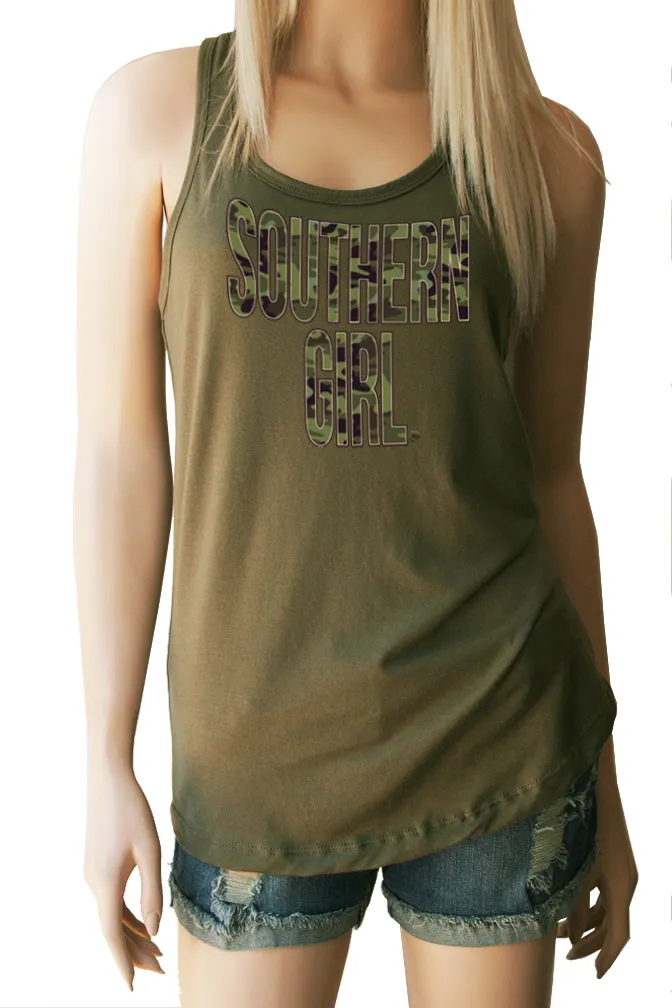 Camo Southern Girl Racerback Tank Top