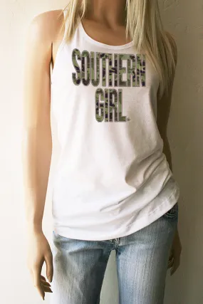 Camo Southern Girl Racerback Tank Top