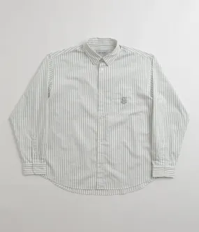 Carhartt Linus Stripe Poplin Shirt - Park / White