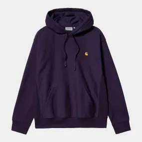 Carhartt WIP - American Script Pullover Hooded Sweatshirt - Cassis