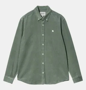 Carhartt WIP Madison Fine Cord Shirt in Park