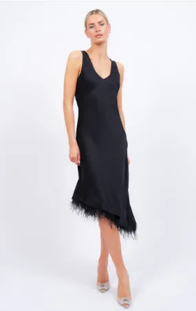 Central Park West ‘Sylvie Marabou Sweep Dress’