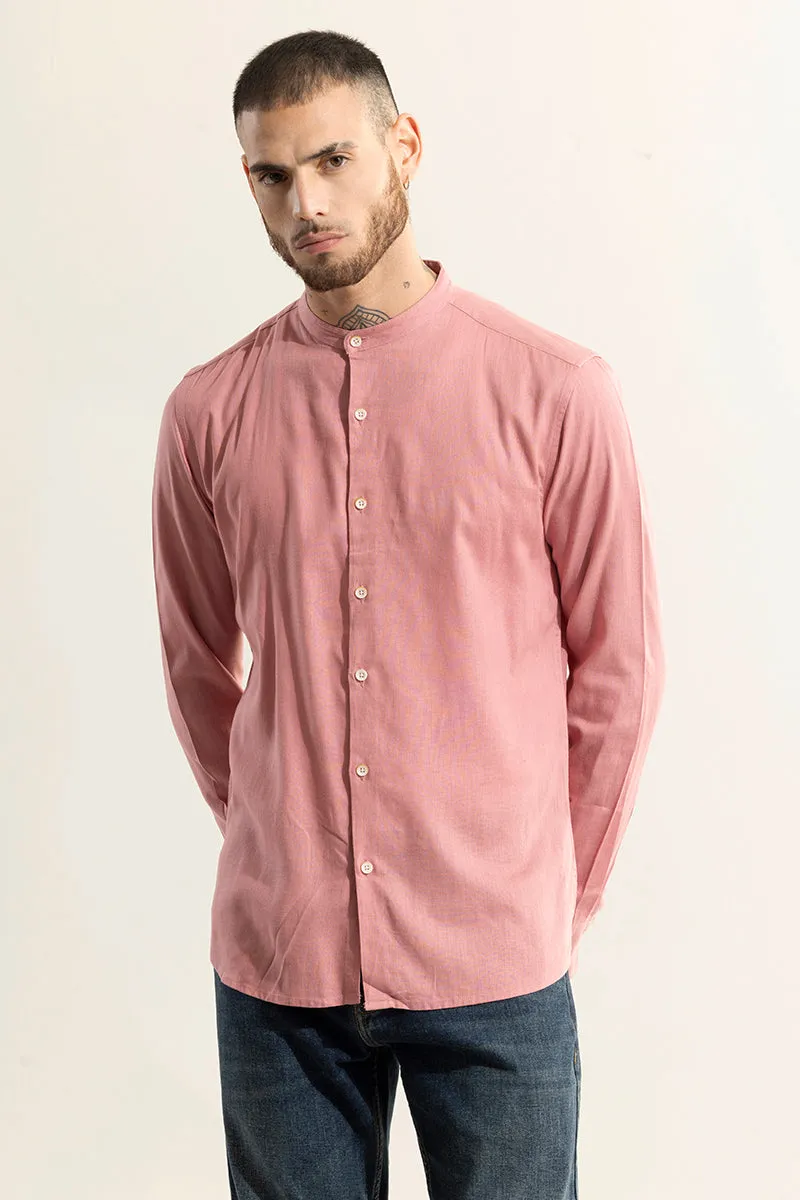 Classic Mandarin Pink Shirt