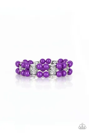 Daisy Debutante - Purple Paparazzi Bracelet