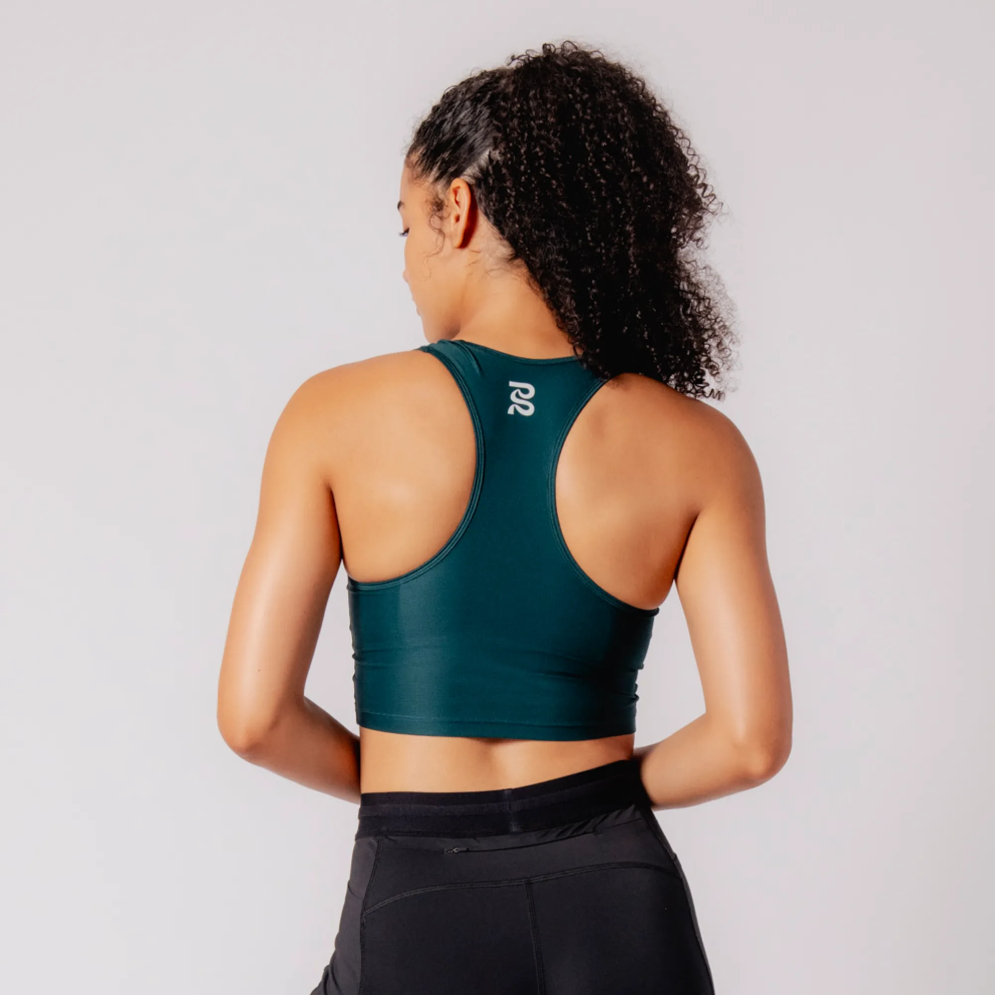 Drift™ Crop Singlet w/ Built in Bra - Pine