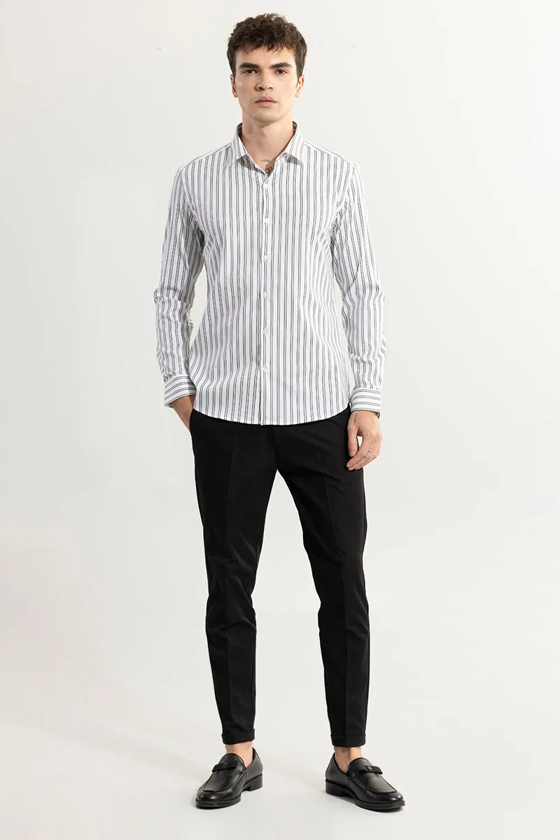 Dual Stripe Line White Shirt