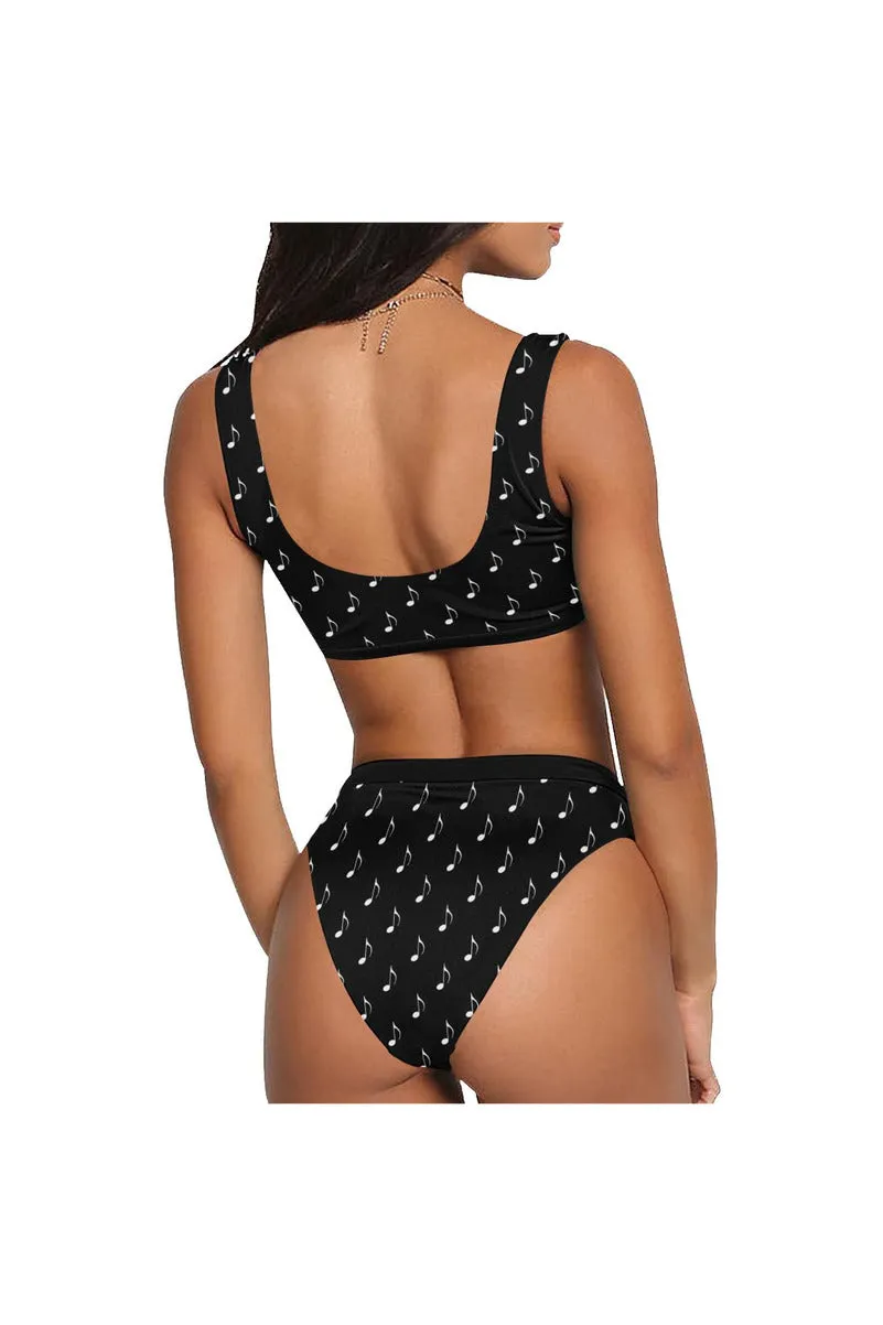 Duly Noted Sport Top & High-Waist Bikini Swimsuit