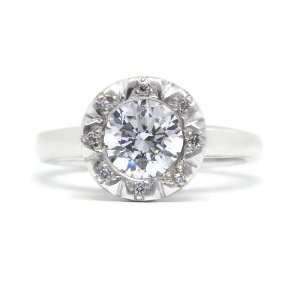 e. scott nuptials... The Modern Halo Engagement Ring