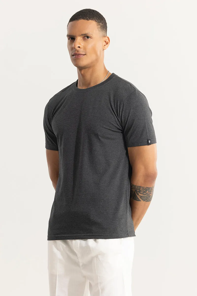 EasyEssentials Charcoal Melange T-Shirt