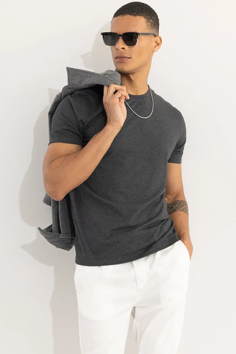 EasyEssentials Charcoal Melange T-Shirt