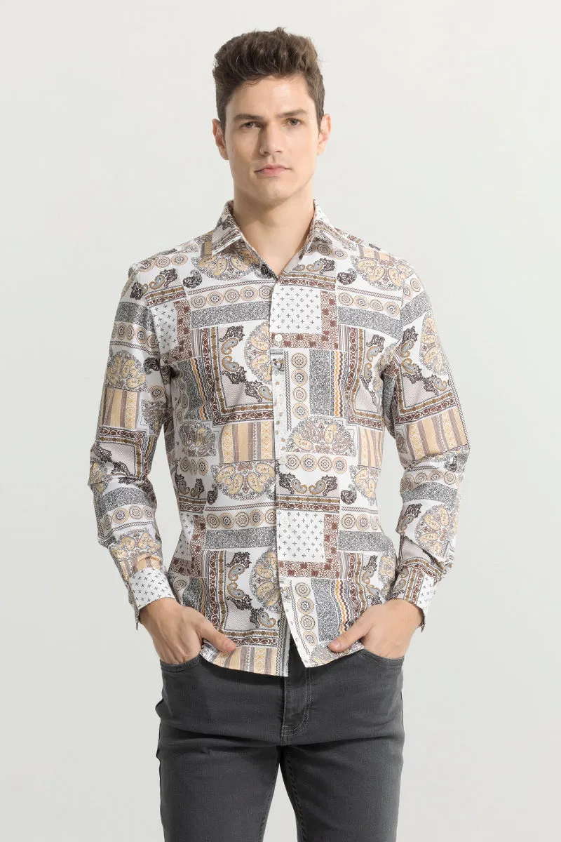 EthnoElegance Brown Shirt