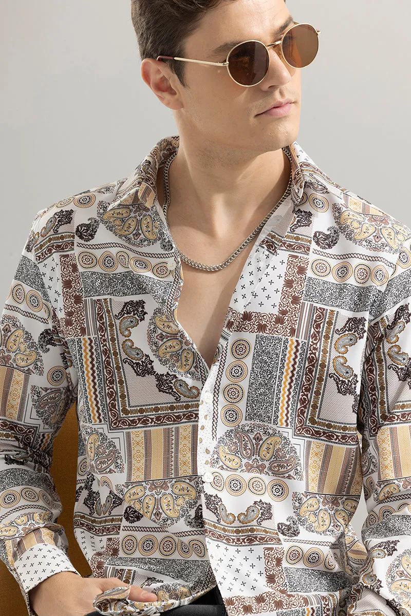 EthnoElegance Brown Shirt