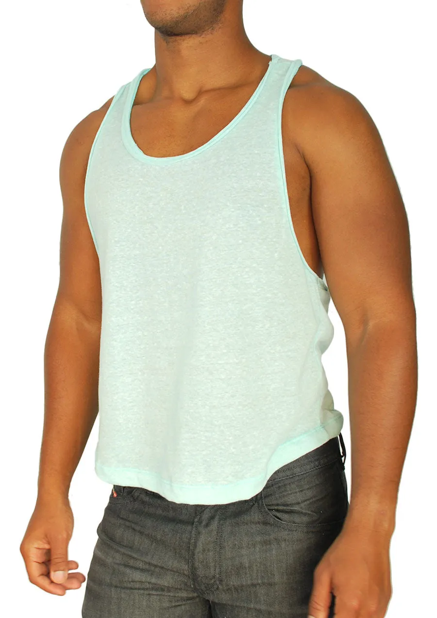 Extreme Racerback Tank w/ Cut-edge Detail (Aqua)