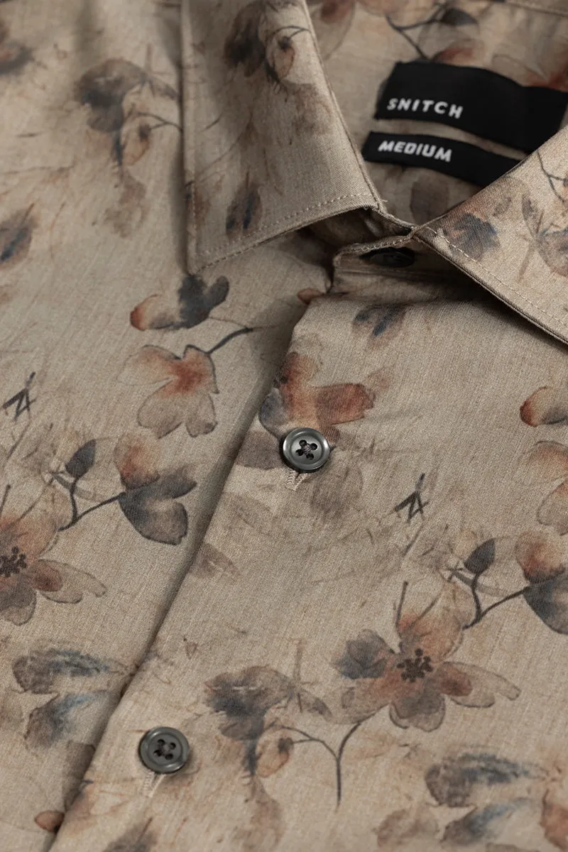 Fallen Flower Beige Shirt