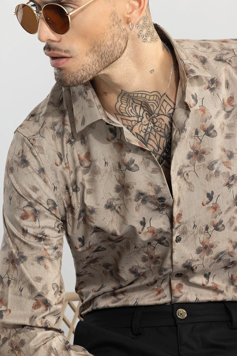 Fallen Flower Beige Shirt