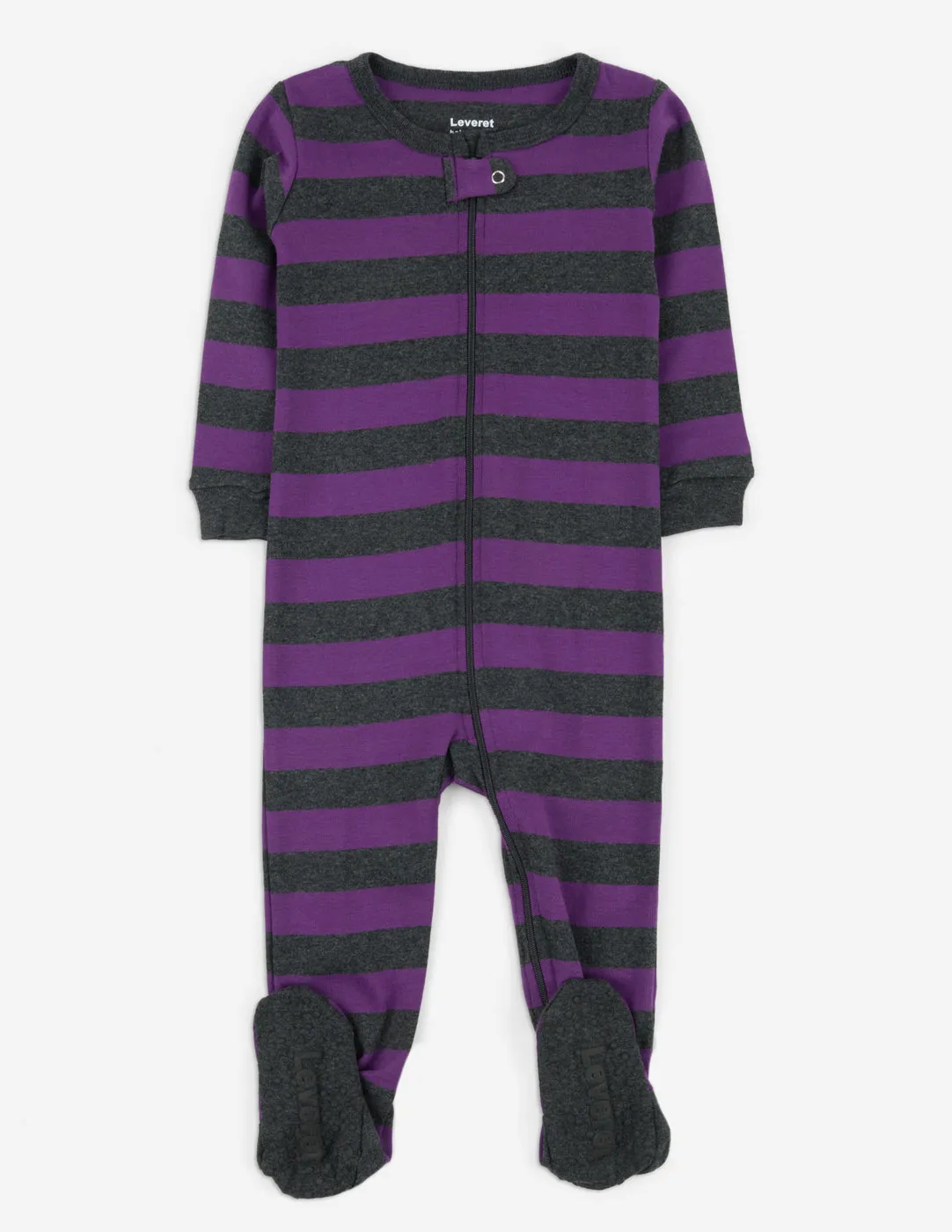 Footed Purple Stripes Pajamas