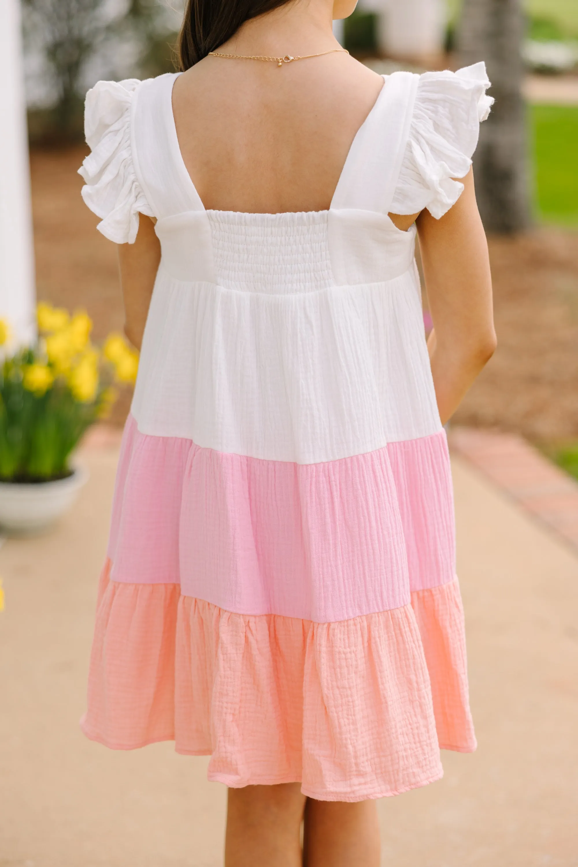 Girls: Feeling So Sweet Pink Colorblock Dress