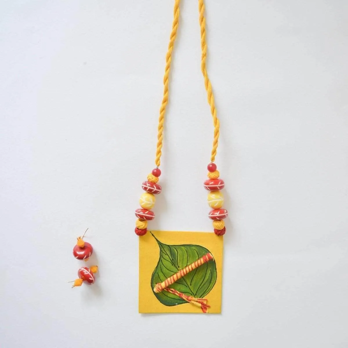 Gopala Handpainted Yellow (Necklace) Set