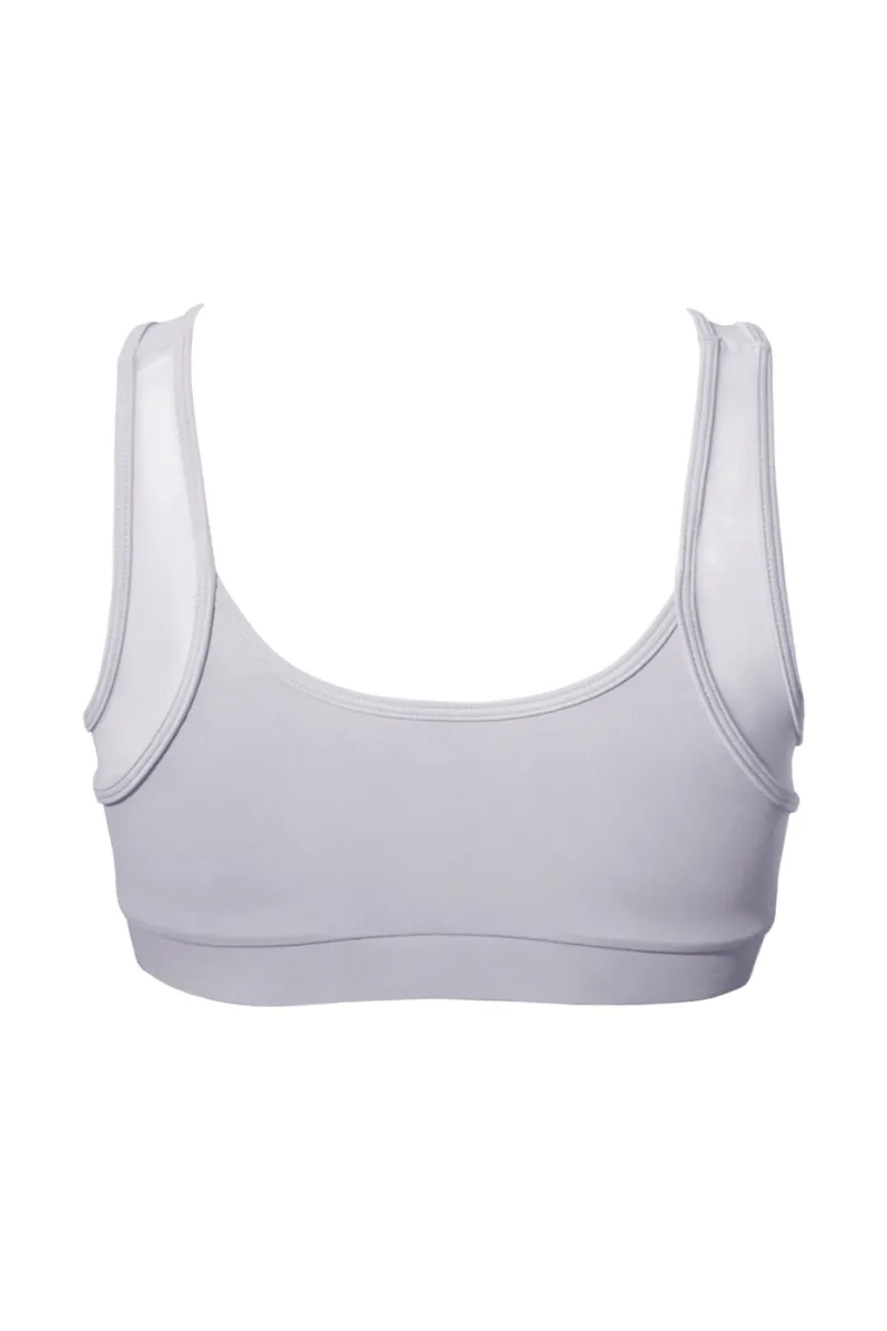 Hamade Activewear Asymmetric Top - Light Grey