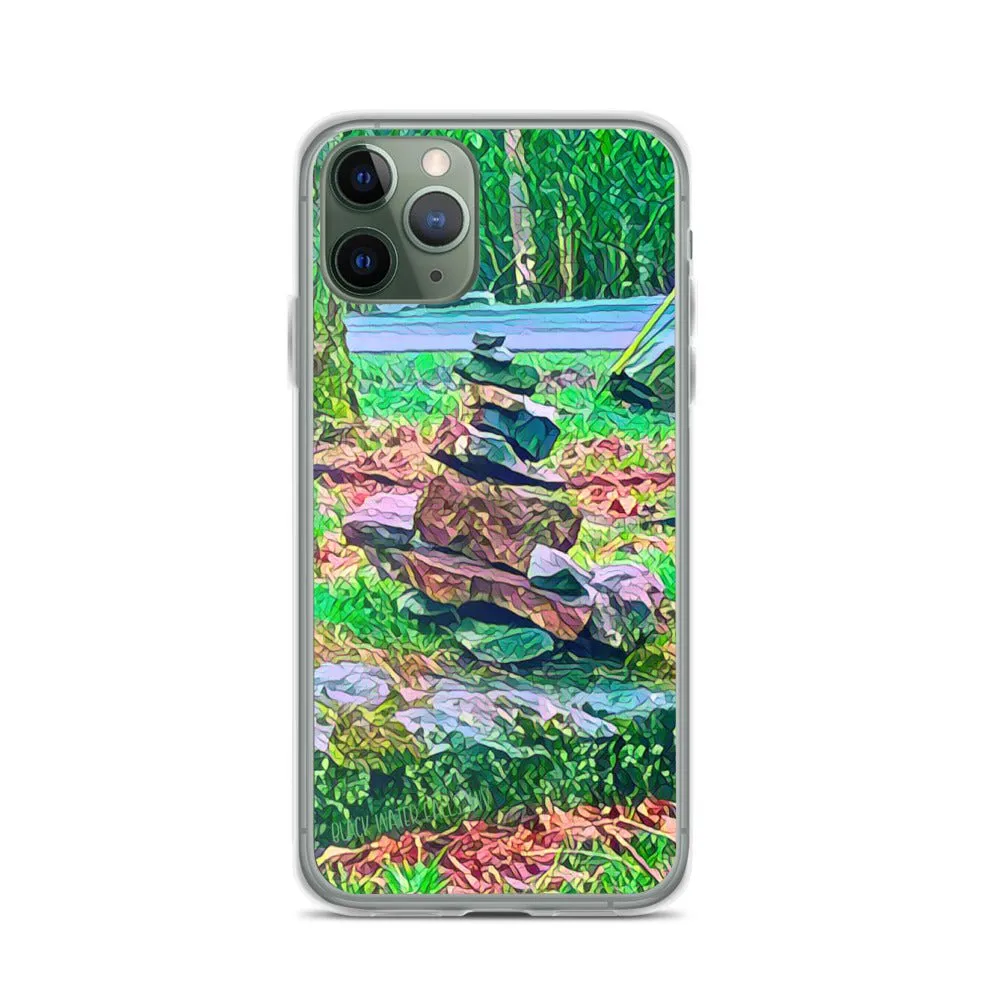 iPhone Case with Zen Rock Stacking Art Photo. Phone Protector with Stone Tower. Perfect Gift.