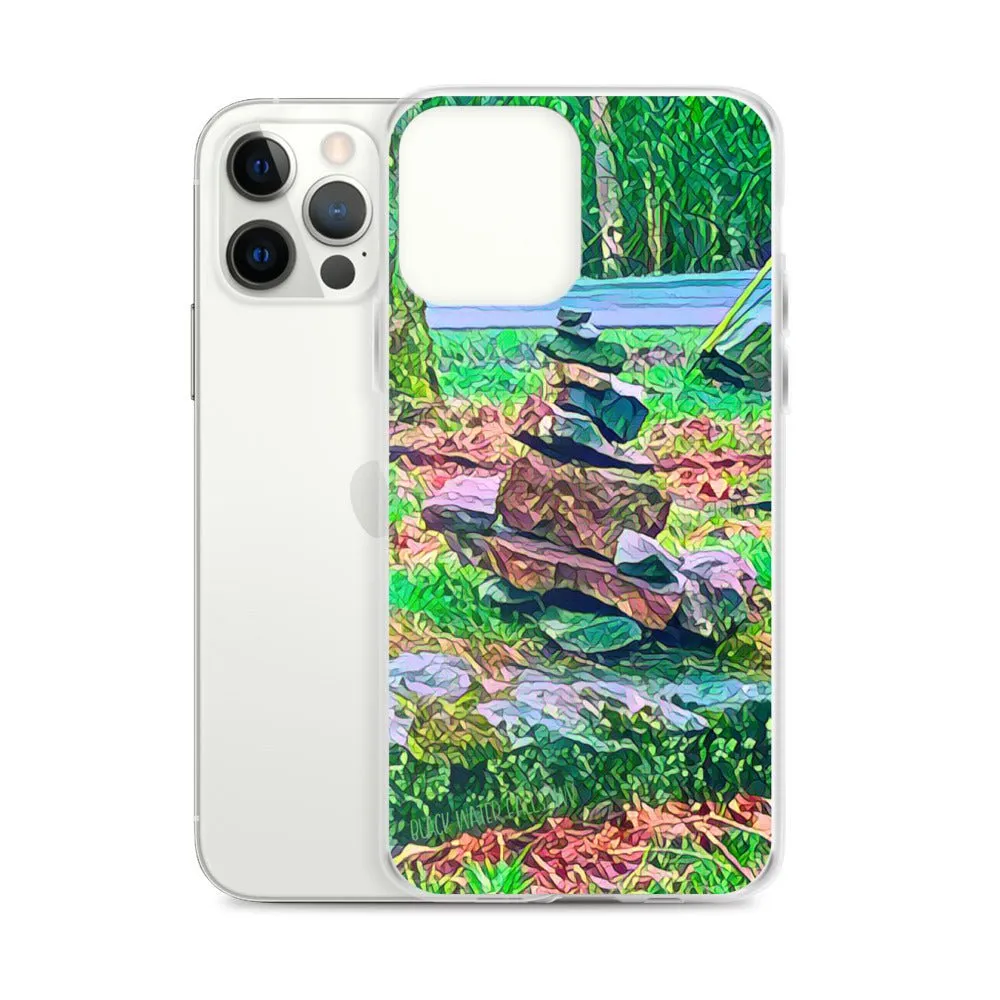 iPhone Case with Zen Rock Stacking Art Photo. Phone Protector with Stone Tower. Perfect Gift.