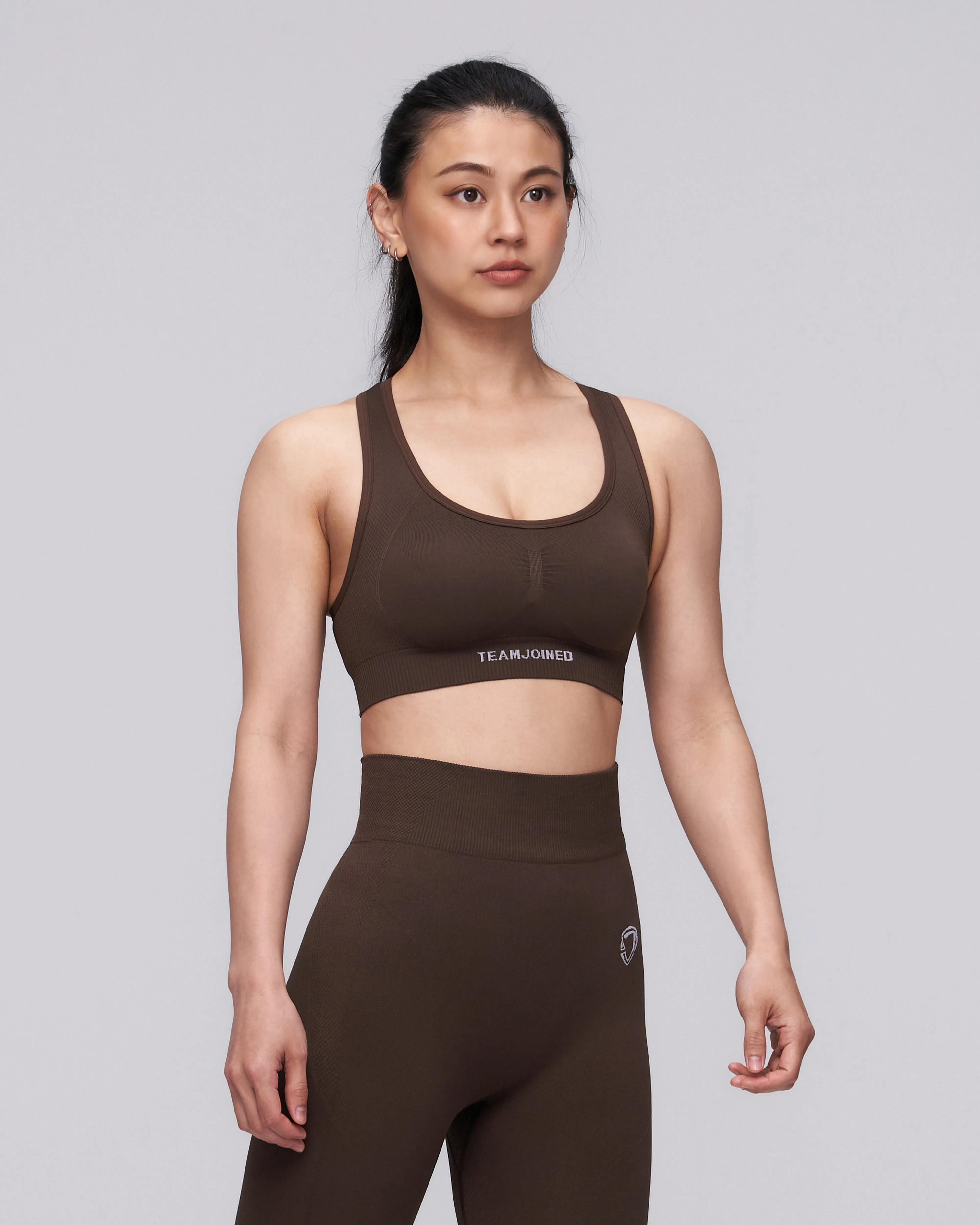 Jacquard Racerback Seamless Sports Bra