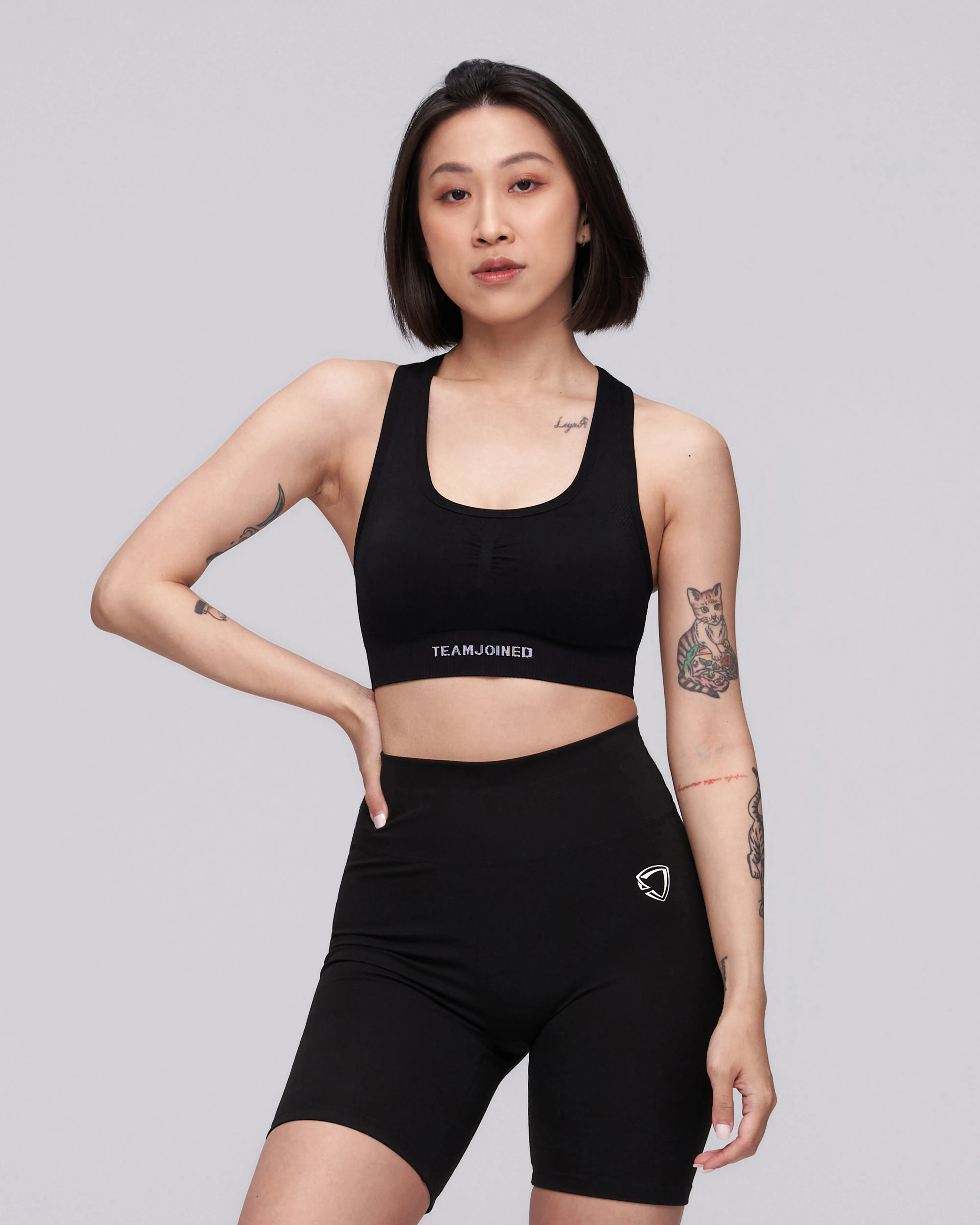 Jacquard Racerback Seamless Sports Bra