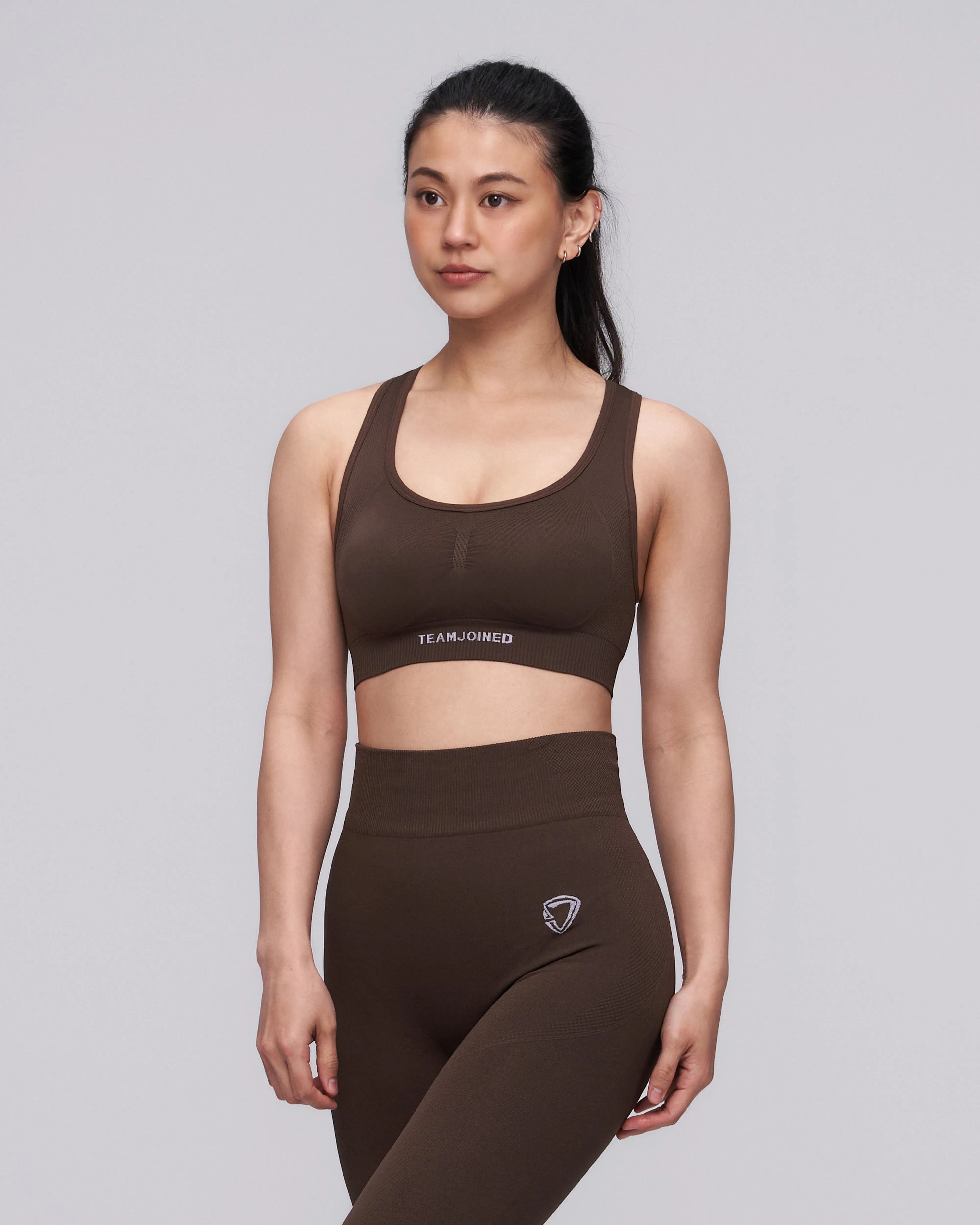 Jacquard Racerback Seamless Sports Bra